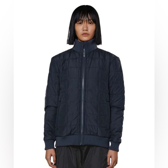 RAINS Liner High Neck Jacket Black Unisex NWT - Picture 1 of 16